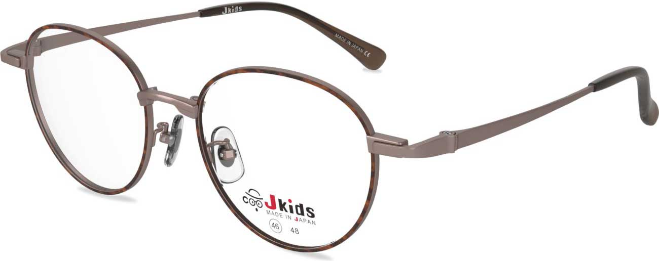 国産子供メガネGR20シリーズ｜ローズブラウンM/デミ