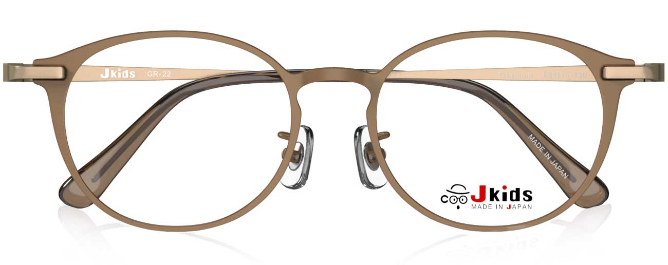 国産子供メガネGR22シリーズ｜イエローブラウン